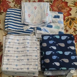 Bundle of baby swaddling blankets